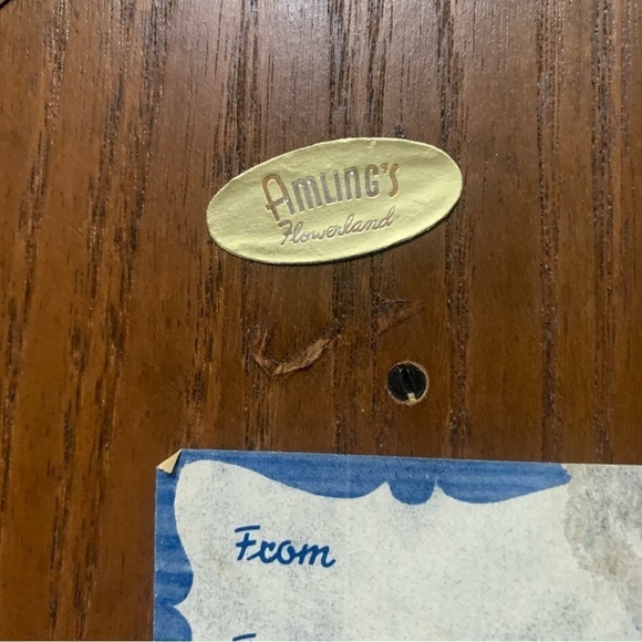 Vintage Fernandez Wood Carved Plate Happy Birthday 1972 Fernandez Picture Frame - Picture 8 of 10